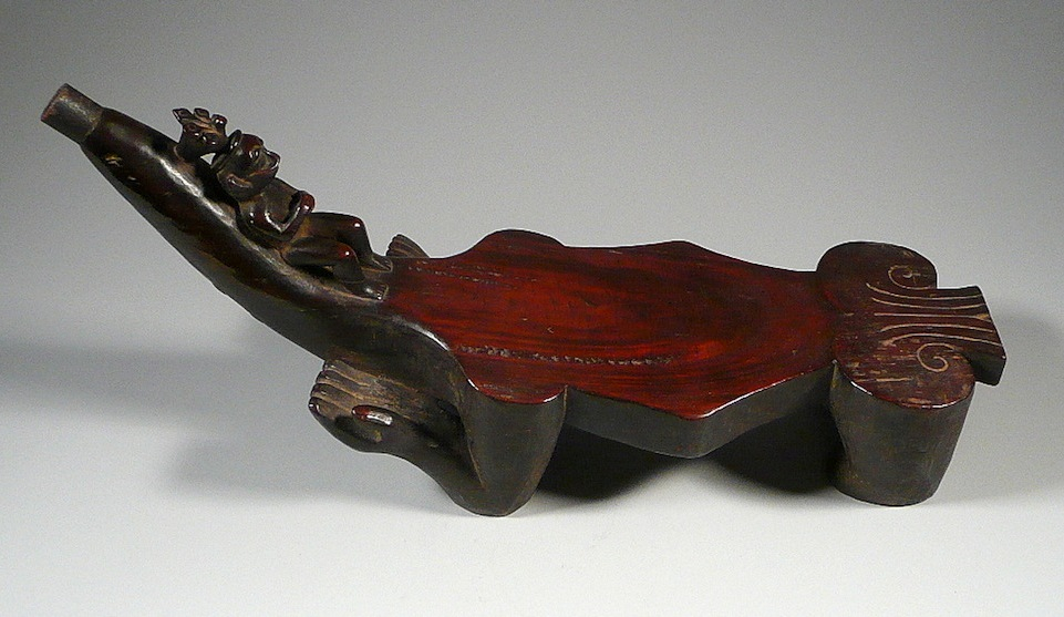 76: Wood Coconut Scrapper (missing the tool)